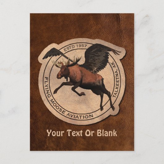 Carte Postale Patch Flying Moose Aviation (Devant)