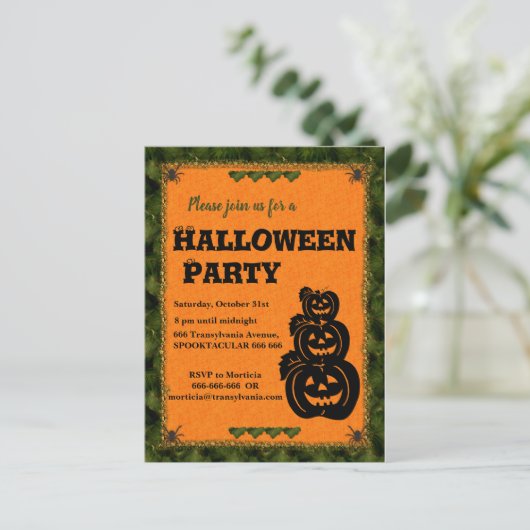 Carte Postale Patch Halloween (Debout devant)