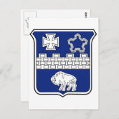 Carte Postale Patch militaire du 17e régiment d'infanterie (Devant / Derrière)