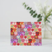 CARTE POSTALE PATCHES DE COEUR (Debout devant)