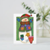 Carte Postale Patches Snowman (Debout devant)