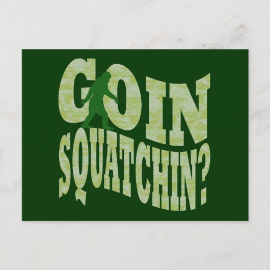 Carte Postale Patchine ? texte & camo vert (Devant)