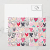 carte postale patchwork cardiaque (Devant / Derrière)
