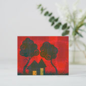 Carte postale patchwork de la maison douce maison (Debout devant)