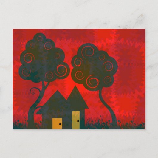 Carte postale patchwork de la maison douce maison (Devant)