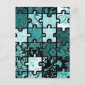 Carte Postale Patchwork de puzzle (Devant)