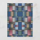 Carte Postale Patchwork Denim (Devant)