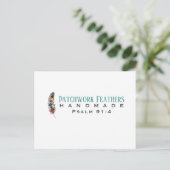 Carte Postale Patchwork Feathers Blank (Debout devant)