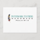 Carte Postale Patchwork Feathers Blank (Devant)