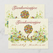 Carte Postale Patchwork Flower Love Merci Post Card (Devant / Derrière)