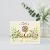 Carte Postale Patchwork Flower Love Merci Post Card (Debout devant)