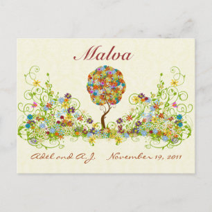 Carte Postale Patchwork Flower Love Merci Post Card