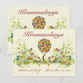 Carte Postale Patchwork Flower Love Merci Post Card (Devant / Derrière)