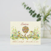 Carte Postale Patchwork Flower Love Merci Post Card (Debout devant)