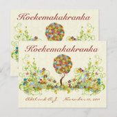 Carte Postale Patchwork Flower Love Merci Post Card (Devant / Derrière)