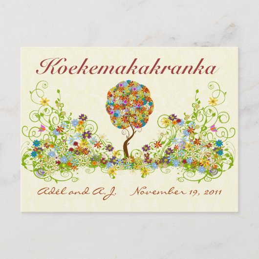 Carte Postale Patchwork Flower Love Merci Post Card (Devant)