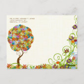 Carte Postale Patchwork Flower Love Tree Merci PostCard (Dos)