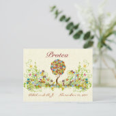 Carte Postale Patchwork Flower Love Tree Numéro/Noms de table (Debout devant)