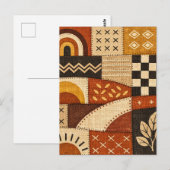 Carte Postale Patchwork Moderne Cosy (Devant / Derrière)