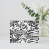 Carte Postale Patchwork Motif noir et blanc 06 (Debout devant)