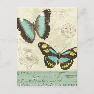 Carte Postale Patchwork papillon