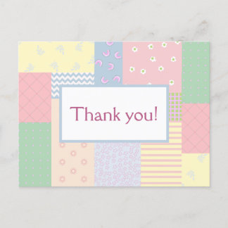 Carte Postale Patchwork Pastel