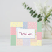 Carte Postale Patchwork Pastel (Debout devant)