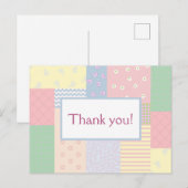 Carte Postale Patchwork Pastel (Devant / Derrière)