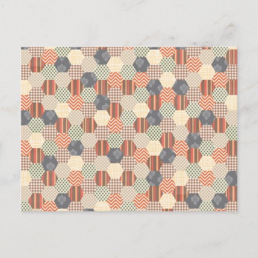 Carte Postale Patchwork Pentagon Motif (Devant)