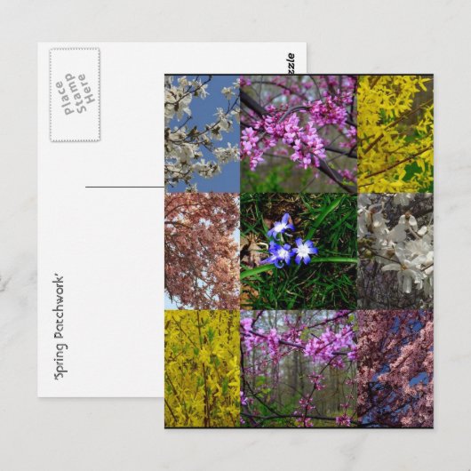 Carte postale Patchwork Spring (Devant / Derrière)