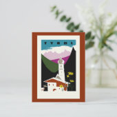 Carte Postale Pâte à huile rétro dessin Tyrol Autriche Voyage (Debout devant)