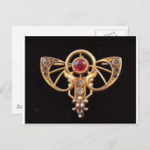 Carte Postale Pâte Art nouveau Ruby Pâte 2 (Devant / Derrière)