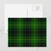 Carte Postale Pâte verte de tartan MacArthur (Devant / Derrière)