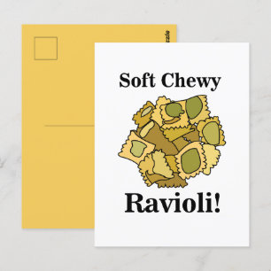 Carte Postale Pâtes alimentaires ravioli