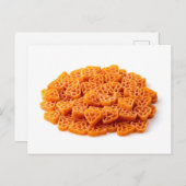 Carte Postale Pâtes en forme de coeur (Devant / Derrière)