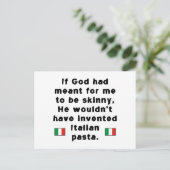 Carte Postale Pâtes Italiennes Minces (Debout devant)