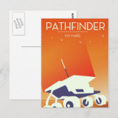 Carte Postale Pathfinder sur l'art spatial de Mars (Devant / Derrière)