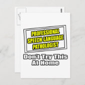 Carte Postale Pathologiste professionnel de la parole...Plaisant (Devant / Derrière)