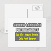 Carte Postale Pathologistes de la langue de la parole...Plus int (Devant / Derrière)