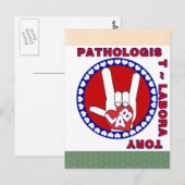 CARTE POSTALE PATHOLOGUE CARRÉ ASL LOVE LOGO (Devant / Derrière)