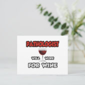 Carte Postale Pathologue... Travaillera Pour Le Vin (Debout devant)