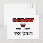 Carte Postale Pathologue... Travaillera Pour Le Vin (Devant / Derrière)