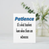Carte Postale Patience (Debout devant)