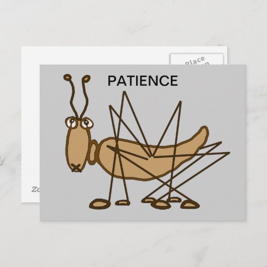 CARTE POSTALE PATIENCE GRASSHOPPER (Devant / Derrière)