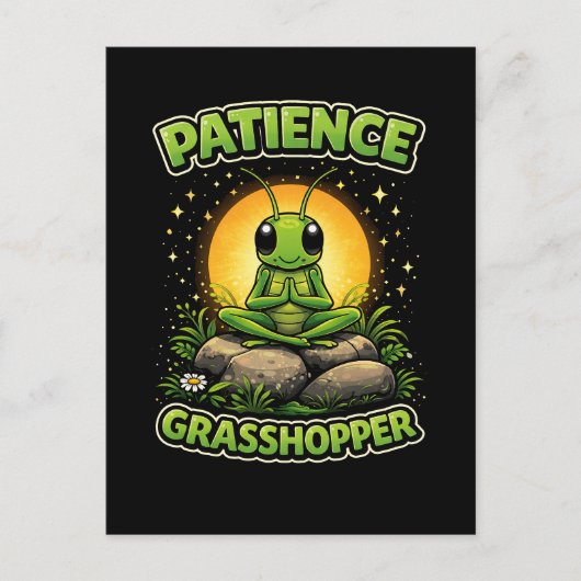 Carte Postale Patience Sauterelle (Devant)