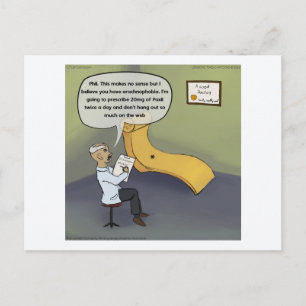 Carte Postale Patient psychiatrique araignée Bande dessinée drôl