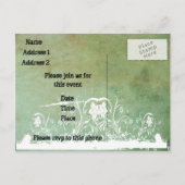 Carte Postale Patina Green Shabby Chic Invitation (Dos)