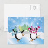 Carte postale Patinage artistique Peguins (Devant / Derrière)