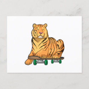 Carte Postale Patinage de Tiger