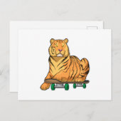 Carte Postale Patinage de Tiger (Devant / Derrière)